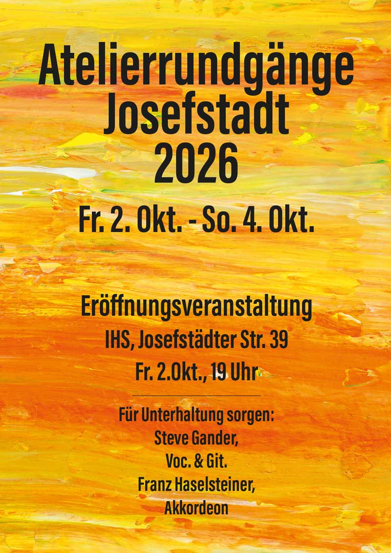 Einladung zum Atelierrundgang 2026 in der Josefstadt 1080 Wien